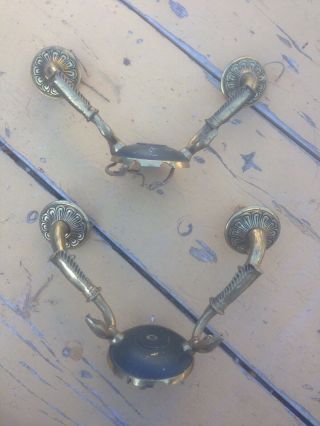 Vintage French Metal Bronzed Wall Lights With Birds Heads