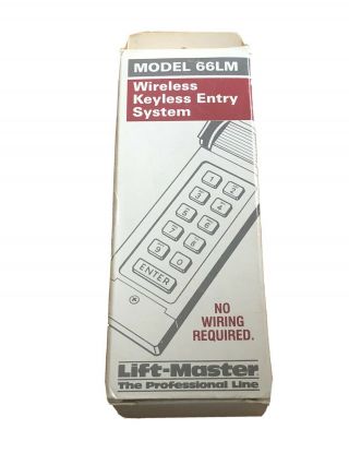 Lift - Master Universal Wireless Keyless Keypad Remote 66lc Canada K741,  Hbw1d4009