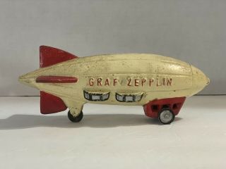 Antique Cast Iron Graf Zepplin Toy Vintage Blimp Rare Metal Collectible Vehicle