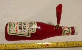 Vintage Heinz Ketchup Bottle Advertising Resin? Pen Or Pencil Holder Rare