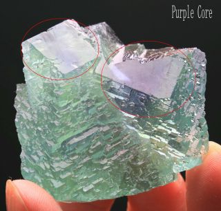 93g Rare Ladder - Like Green‘purple Core’ Fluorite Crystal Mineral Specimen/china9