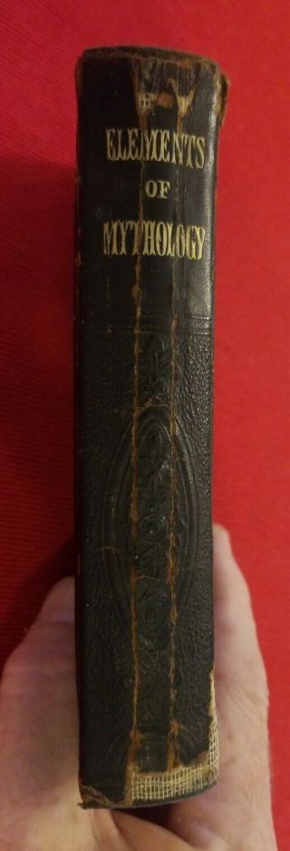 Antique Book 1830 Elements Of Mythology Sedgwick & Bryant Illust.  Leather Rare