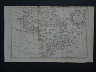 1782 Brookes Atlas Vaugondy Map Africa - Map Of Africa Sieur Robert