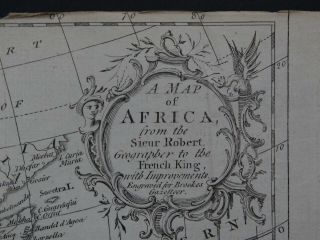 1782 Brookes Atlas VAUGONDY map AFRICA - Map of Africa Sieur Robert 2