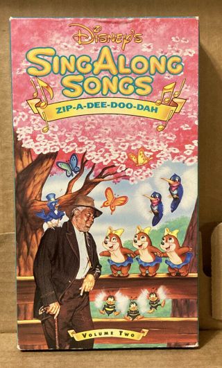 Disney’s Sing Along Songs - Song Of The South: Zip - A - Dee - Doo - Dah Vhs 1990s Rare