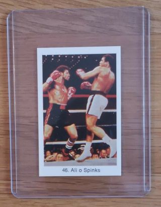 Rare 1978 Swedish Boxing Card - 46 Muhammad Ali & Leon Spinks