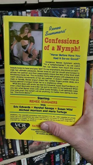 Confessions of a nymph vhs rare 80 ' s vintage sleaze big box sov VCR video sexy 2