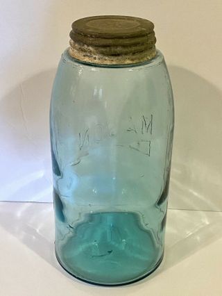 Rare 1/2 GALLON “MASON” Jar With Lid - Root Boyd’s Millville Globe 2