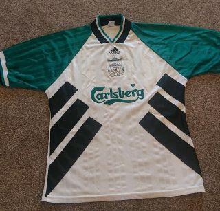 Vintage Liverpool Football Club Away Shirt 2 Jones Retro Rare Size Xl