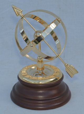 Decorative Solid Brass Armillary Sphere Sundial