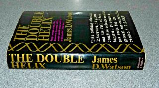 THE DOUBLE HELIX - JAMES D WATSON - 1ST EDITION 1968 SIGNED HB - DNA RARE 3