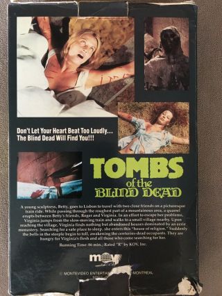 Tombs Of The Blind Dead Big Box Horror VHS RARE Montevideo / Paragon 2