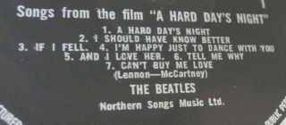 Beatles Uk,  A Hard Days Night,  Rare Mis Press ‘know’ 1964 Uk Stereo 2 Matrix Lp.