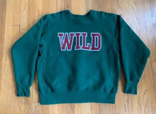 Minnesota Wild Vintage The Cotton Exchange Sweatshirt Size Large Euc Rare Nhl