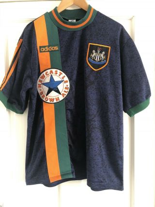 Rare Vintage Retro Adidas Newcastle United Nufc Away Shirt 1997 Large