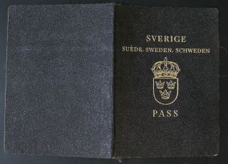 Sweden,  1965,  Consular Not Us Passport,  Given In Tel Aviv Israel,  Rare M885