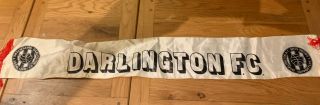 Darlington The Quakers Fc Football Fans Silk Scarf 1970s Very Rare 50 Years Old
