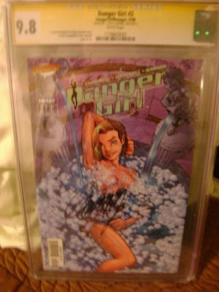 Danger Girl: 2 Scott Campbell Cover Ss Cgc Graded 9.  8 Nm/mt,  Rare,  Hot
