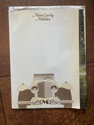 Mallalieu Bentley Special Brochure Rare
