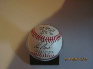 Vintage 1985 Lou Brock Commemorative Baseball Very Rare