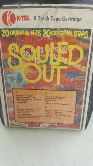 Souled Out Various Artists 8 Track Tape Rare Great Tape