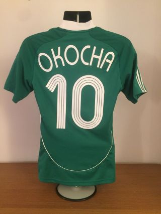 Nigeria Home Shirt 2006/08 Okocha 10 Small Vintage Rare World Cup