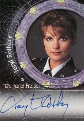 Stargate Sg - 1 Premiere Rare Teryl Rothery As Dr.  Janet Fraiser A3 Auto Card