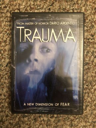 Trauma 1992 Anchor Bay Dvd Dario Argento With Insert Rare Oop