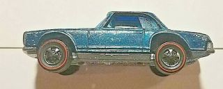 1969 Mattel Hot Wheels Mercedes - Benz 280sl " Red Line " (aqua) Hk Good Rare Coupe