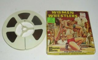 Rare Women Wrestlers 60 ' s 8 mm with Sound Mountain Movie Film Cheesecake 2