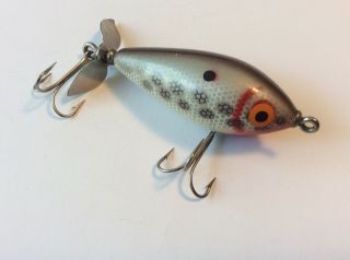 Rare Vintage Wood Top Bomber Lure,  4003 Gray Scale, 2