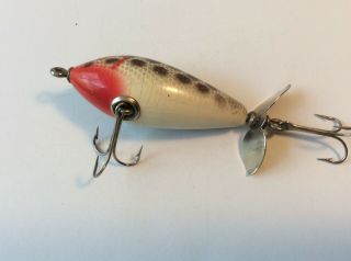 Rare Vintage Wood Top Bomber Lure,  4003 Gray Scale, 3