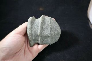 Antique Native American Indian Artifact Stone Axe Double Groove Illinois 4 "