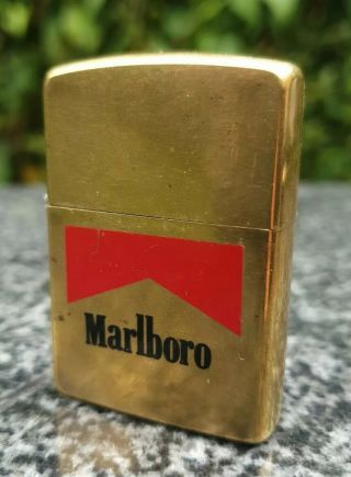 Zippo,  Marlboro,  Solid Brass,  Commemorate Lighter 1932 - 1990 ( (extremely Rare))