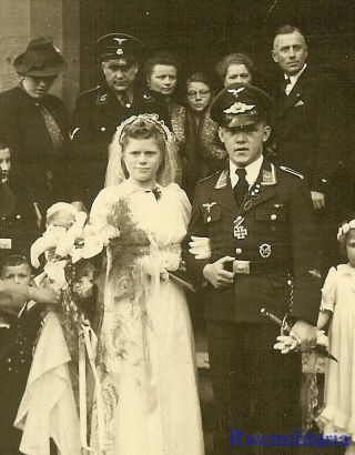 Port.  Photo: Rare German Elite Allegmeine Sturmann At Luftwaffe Pilots Wedding