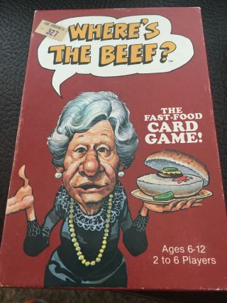 Wendy’s “where’s The Beef” Complete 1984 Milton Bradley Card Game Vintage Rare