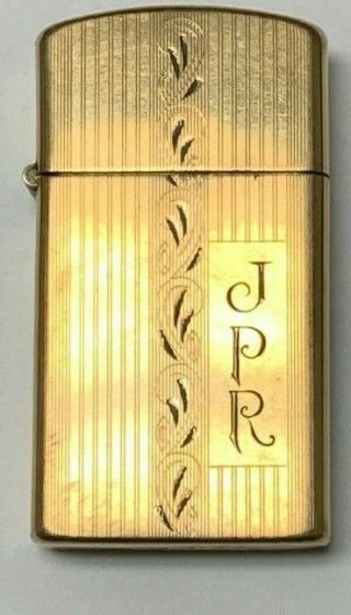 Vintage Slim Zippo 1959 Lighter | 10k Gold Filled | | Very Rare |