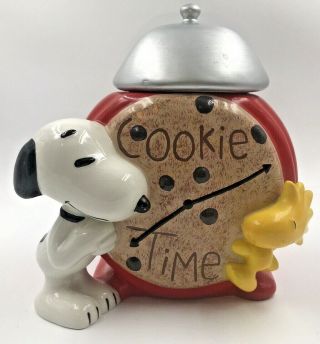 Rare Peanuts Snoopy And Woodstock Cookie Time Cookie Jar No Box