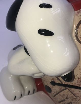 Rare Peanuts Snoopy and Woodstock Cookie Time Cookie Jar No Box 2