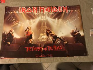 Iron Maiden Beast On The Road Number Of The Beast Rare Pace Minerva Poster 24x36
