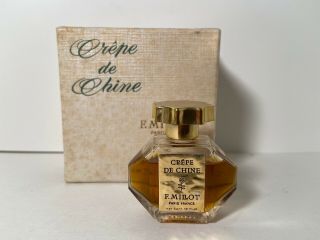 Vintage Crepe De Chine By F.  Millot Paris Parfum Perfume 1/2 Oz/ Splash.  W/box