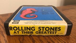 Vintage 1971 Rare ROLLING STONES At Their Greatest 8 Track Cassette 2