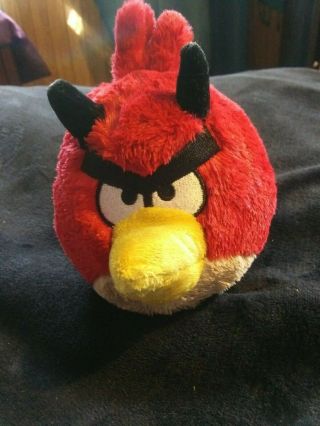 Rovio 5 Inch Red Angry Bird Devil Plush No Sound Vgc Rare
