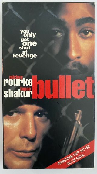 Bullet (vhs Rare Screener) Tupac Shakur,  Mickey Rourke [1997 Action Street] Demo