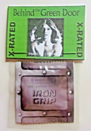 Behind The Green Door Condom Mip Oop Rare Collectible Novelty Exploitation Porn