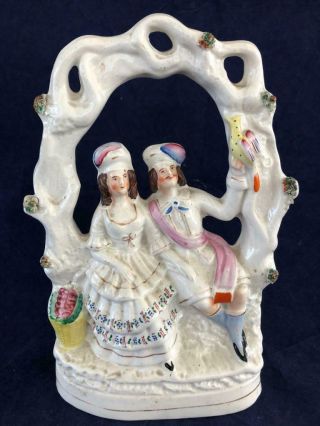 Good Antique Early Staffordshire Pottery Figure Group.
