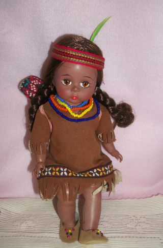 Vintage Madame Alexander Native American Indian Doll With Papoose Bkw