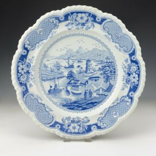 Antique Ridgway & Co - Transferware - Blue And White Indian Temple Pattern Plate