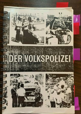 Rare East German Police Vopo Uniform Regulation Photocopy Ddr Gdr
