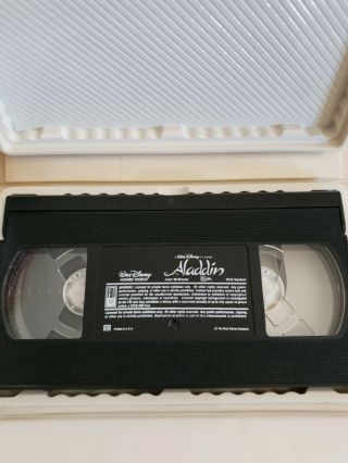 Aladdin Walt Disney ' s Black Diamond Classic VHS 1992 - Rare 3